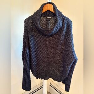 Express Women's Charcoal Cowl Neck Sweater — Size L